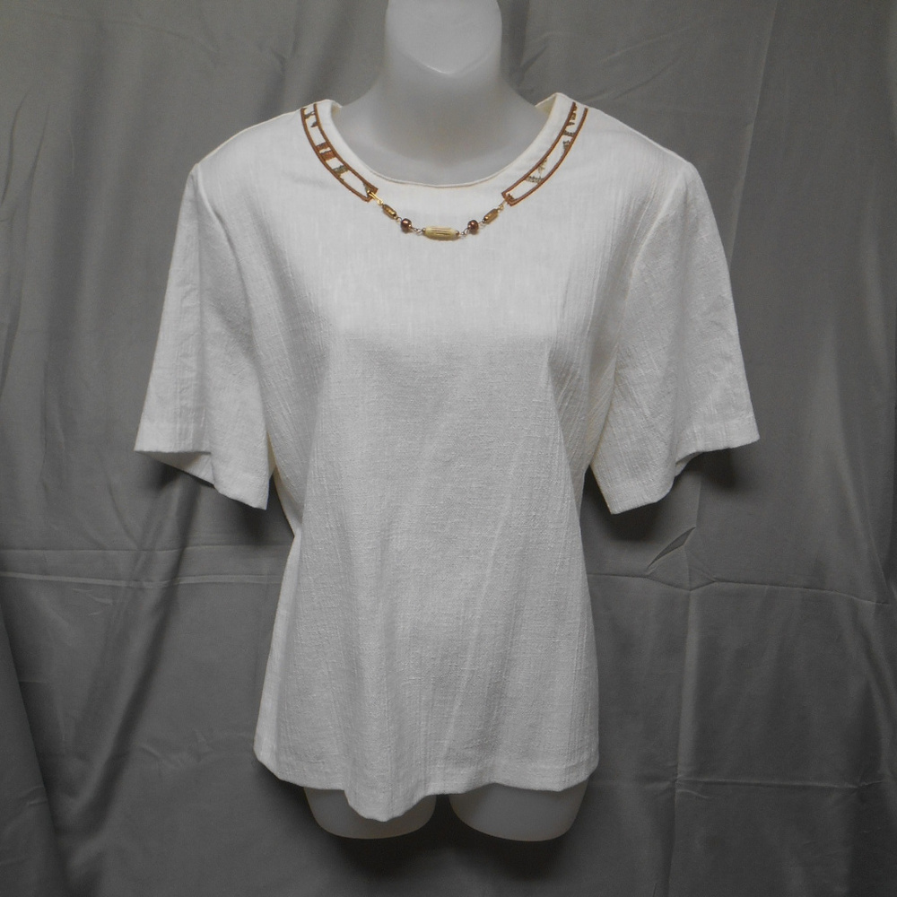City Girl by Nancy Bole cream top L